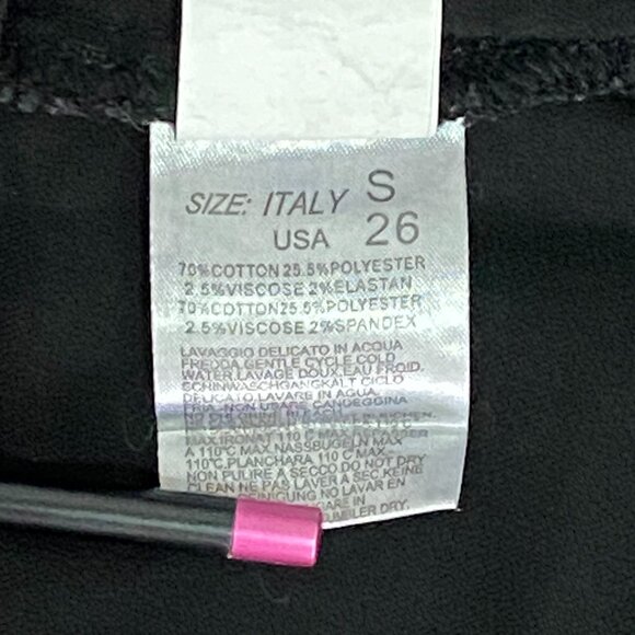 Windsor Denim Bodycon Stretchy Side Buckle & Slit Pencil Mini Skirt Black S - Picture 8 of 9